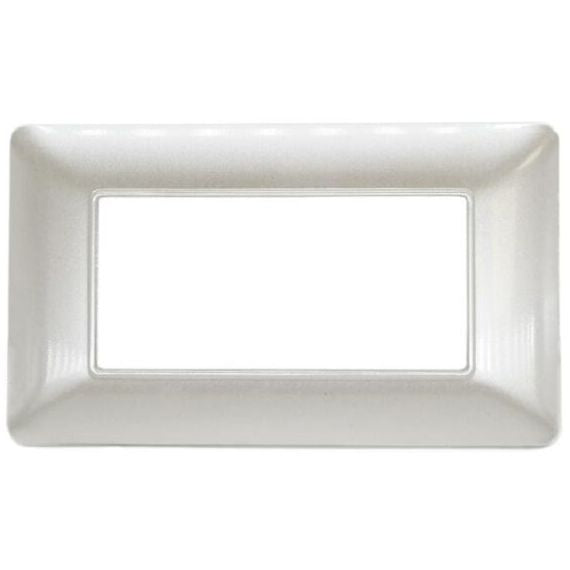Placca 4 posti bianco perla compatibile Matix Placca 4 posti bianco perla compatibile Matix